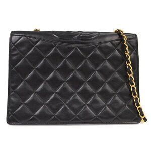 Chanel Black Lambskin Full Flap Shoulder Bag NQ00928